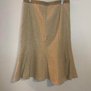 Banana Republic Retro Camel Wool skirt fit and flare women’s size 6